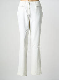 Pantalon droit stretch taille normale blanc GUY DUBOUIS femme