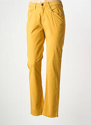 Pantalon droit stretch taille normale jaune MERI & ESCA femme