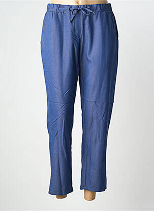 Pantalon 7/8 stretch taille normale bleu GUY DUBOUIS femme