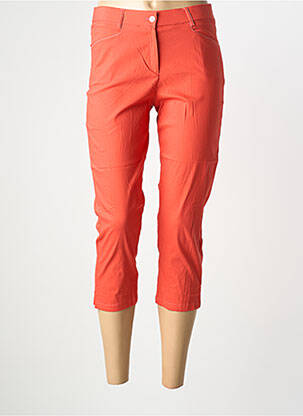 Pantacourt stretch taille normale orange GUY DUBOUIS femme