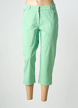 Pantacourt coupe droite taille normale vert GUY DUBOUIS femme