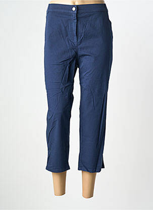 Pantacourt stretch taille normale bleu GUY DUBOUIS femme