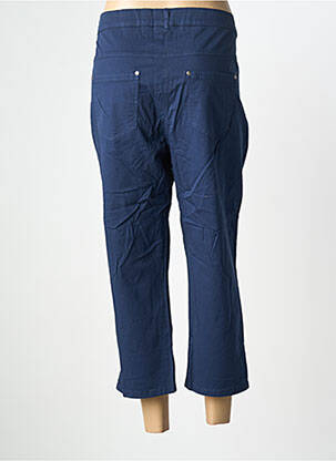 Pantacourt stretch taille normale bleu GUY DUBOUIS femme