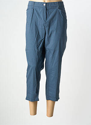 Pantacourt coupe droite taille normale bleu GUY DUBOUIS femme