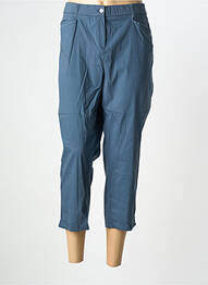 Pantacourt coupe droite taille normale bleu GUY DUBOUIS femme