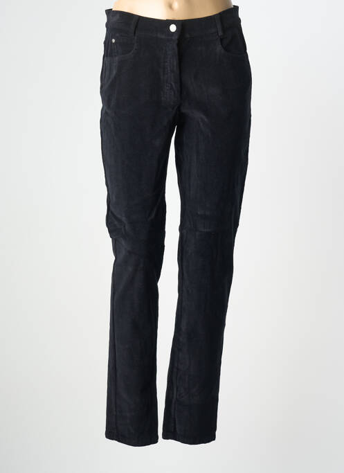 Pantalon droit stretch taille normale bleu GUY DUBOUIS femme