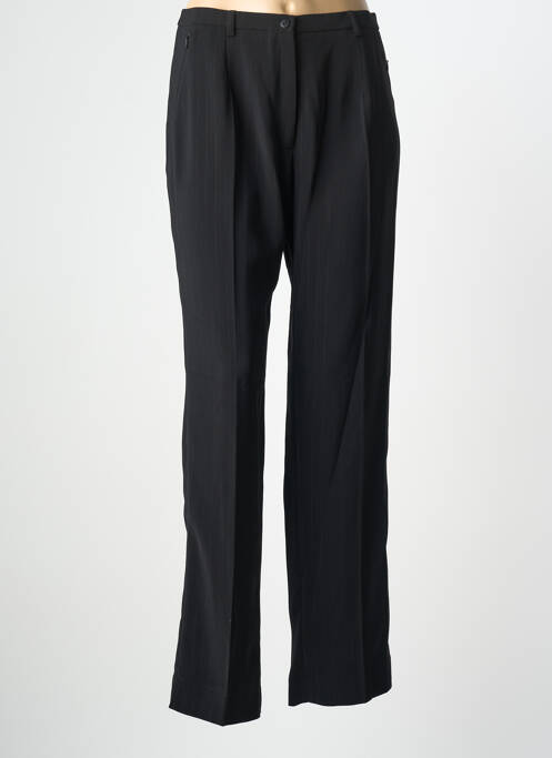 Pantalon droit tissage crêpe taille normale noir GUY DUBOUIS femme