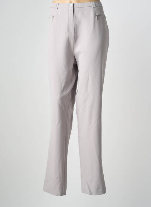 Pantalon droit stretch taille normale gris GUY DUBOUIS femme