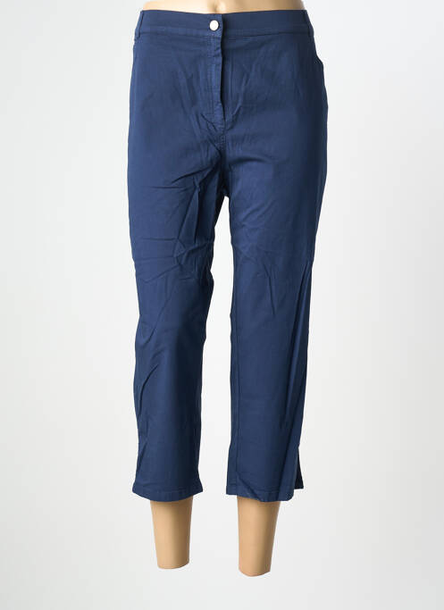 Pantacourt stretch taille normale bleu GUY DUBOUIS femme