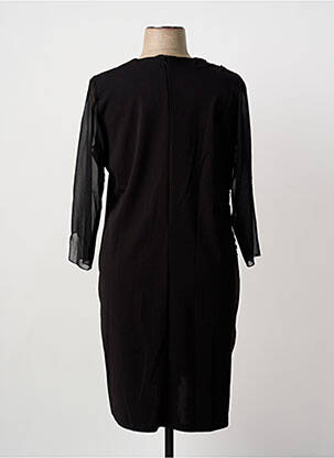 Robe mi-longue manches 3/4 manches 3/4 noir GUY DUBOUIS femme