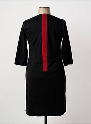 Robe mi-longue manches 3/4 manches 3/4 noir GUY DUBOUIS femme