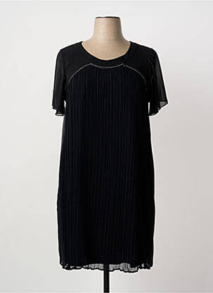 Robe mi-longue manches courtes manches courtes noir GUY DUBOUIS femme