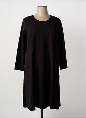 Robe mi-longue manches longues manches longues noir GUY DUBOUIS femme