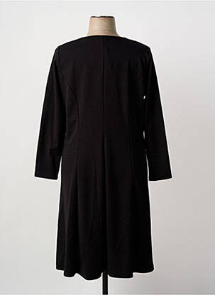 Robe mi-longue manches longues manches longues noir GUY DUBOUIS femme