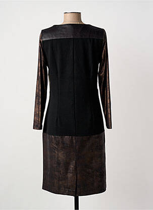 Robe mi-longue imprimé fantaisie manches longues marron MERI & ESCA femme