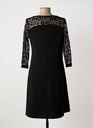 Robe mi-longue manches 3/4 manches 3/4 noir GUY DUBOUIS femme