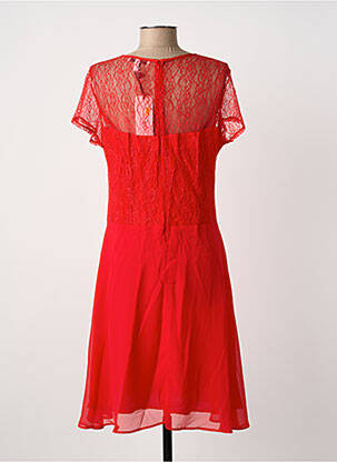 Robe mi-longue coupe fluide manches courtes rouge GREGORY PAT femme