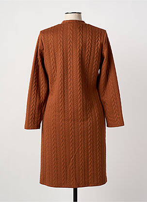Robe mi-longue manches longues manches longues marron MERI & ESCA femme