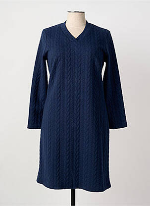 Robe mi-longue manches longues manches longues bleu MERI & ESCA femme