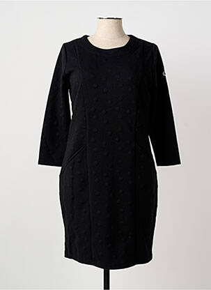 Robe mi-longue manches longues manches longues noir CONCEPT K femme