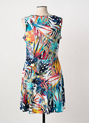 Robe mi-longue sans manche sans manche bleu GUY DUBOUIS femme