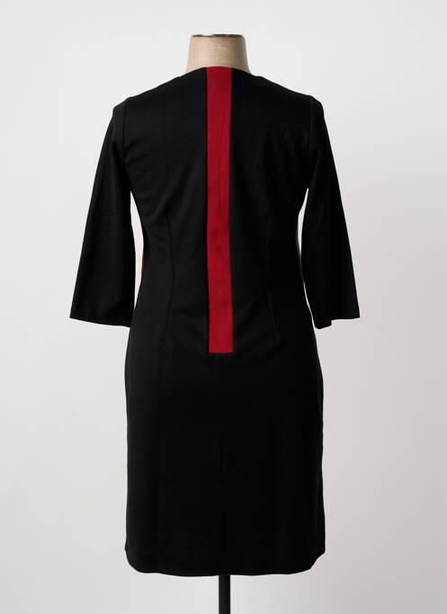 Robe mi-longue manches 3/4 manches 3/4 noir GUY DUBOUIS femme