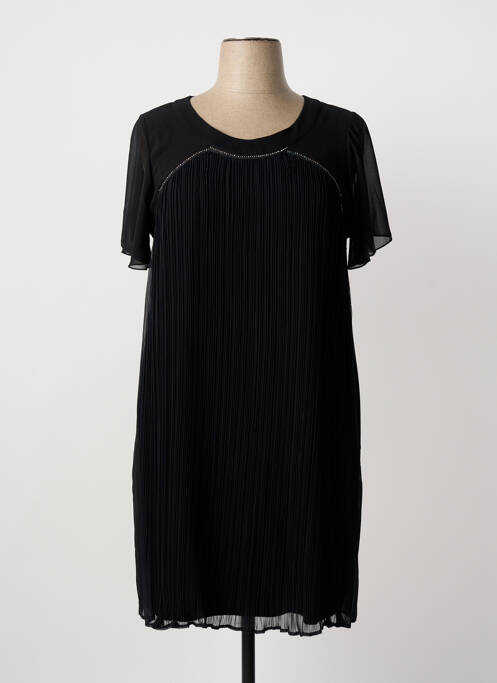 Robe mi-longue manches courtes manches courtes noir GUY DUBOUIS femme