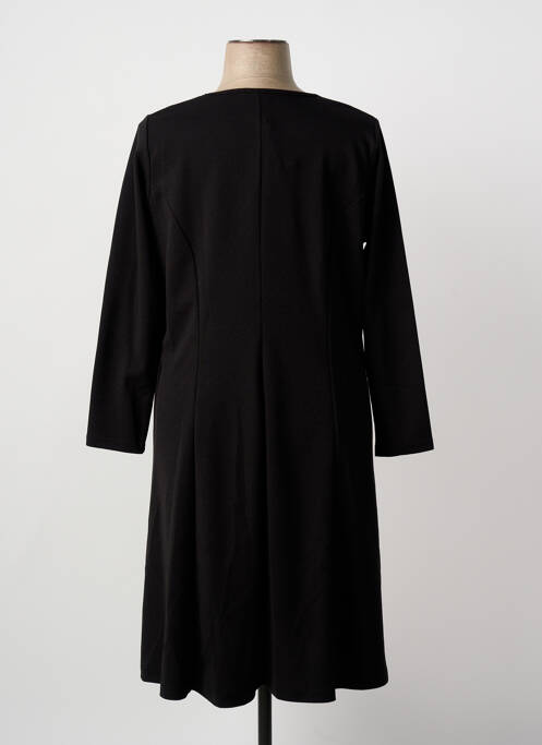 Robe mi-longue manches longues manches longues noir GUY DUBOUIS femme