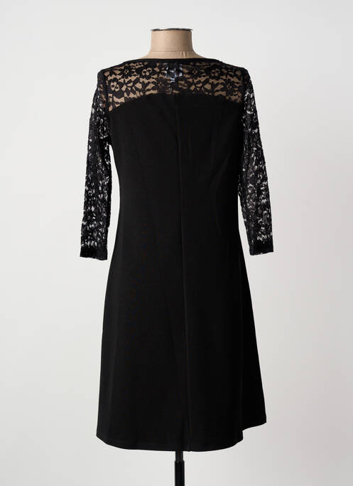 Robe mi-longue manches 3/4 manches 3/4 noir GUY DUBOUIS femme