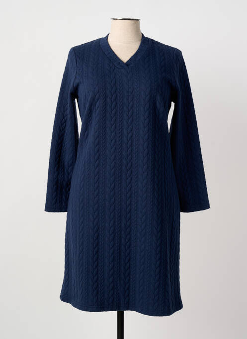 Robe mi-longue manches longues manches longues bleu MERI & ESCA femme