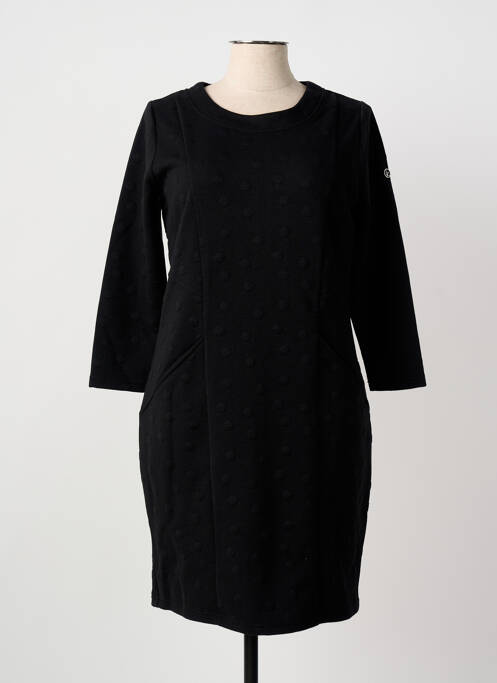 Robe mi-longue manches longues manches longues noir CONCEPT K femme
