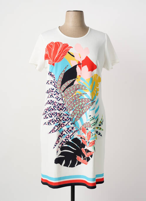 Robe mi-longue blanc GUY DUBOUIS femme