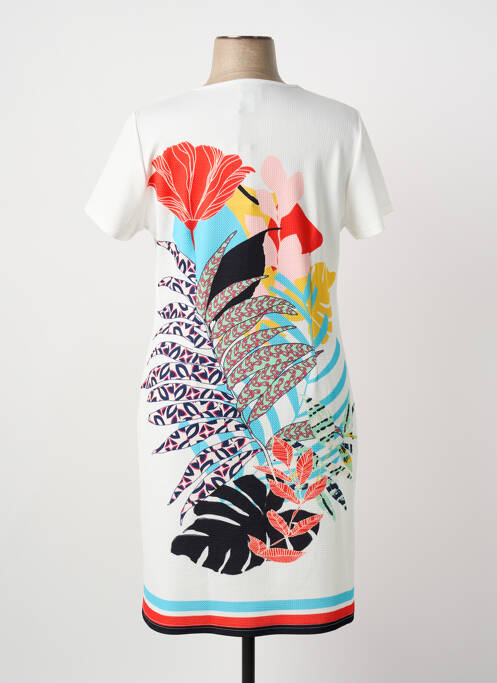 Robe mi-longue blanc GUY DUBOUIS femme