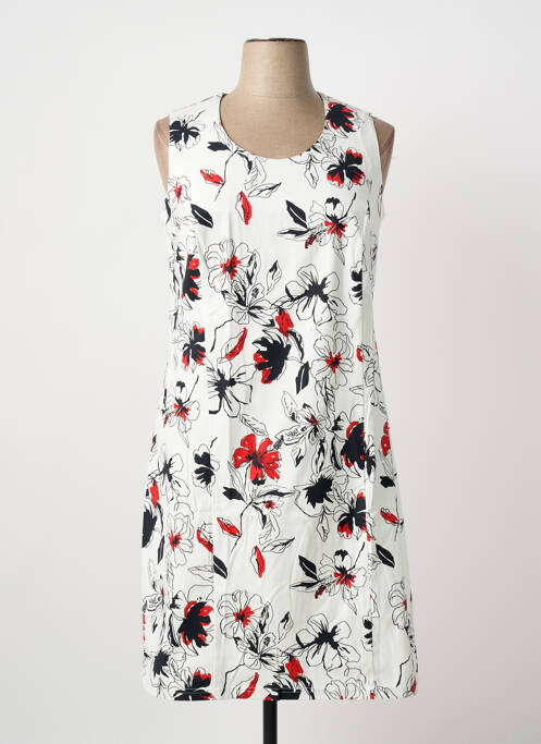 Robe mi-longue blanc GUY DUBOUIS femme