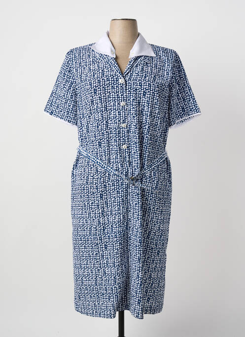 Robe mi-longue bleu GUY DUBOUIS femme