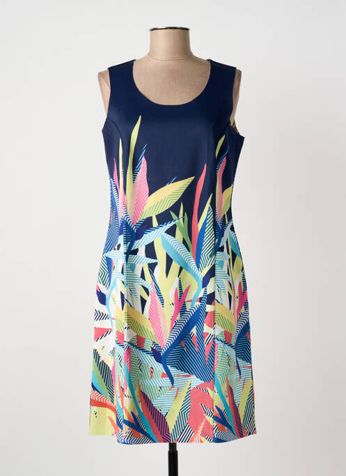 Robe mi-longue bleu GUY DUBOUIS femme