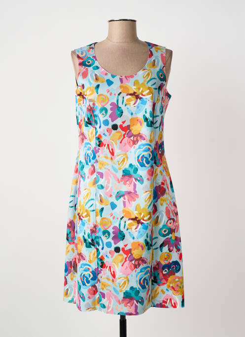 Robe mi-longue bleu GUY DUBOUIS femme