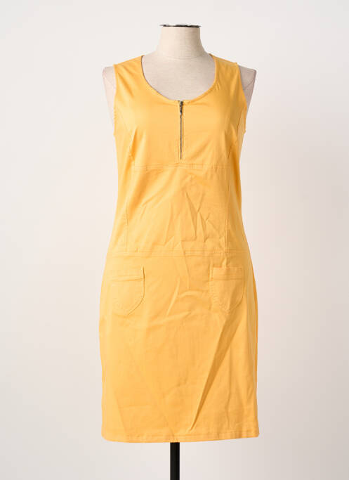 Robe mi-longue orange GUY DUBOUIS femme