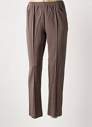 Jegging tissage chiné taille haute marron GRIFFON femme