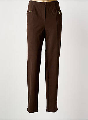 Jegging tissage jersey taille haute marron GRIFFON femme