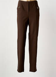 Jegging tissage jersey taille haute marron GRIFFON femme