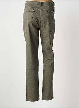 Pantalon slim tissage popeline taille normale vert WALTRON femme