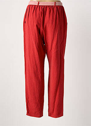 Pantalon droit taille élastique taille normale orange GRIFFON femme