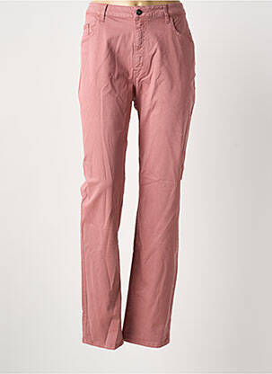 Pantalon slim tissage popeline taille normale rose MERI & ESCA femme