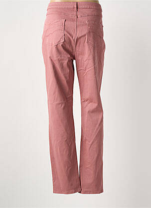 Pantalon slim tissage popeline taille normale rose MERI & ESCA femme