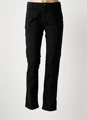 Pantalon slim tissage popeline taille normale noir GUY DUBOUIS femme