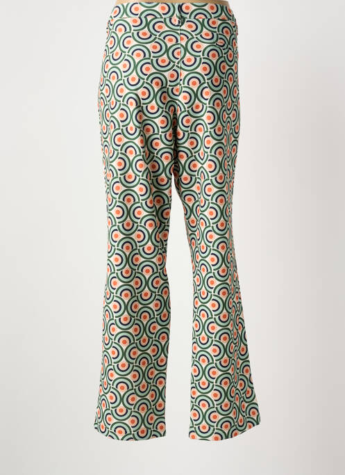 Pantalon droit tissage crêpe taille normale vert WALTRON femme