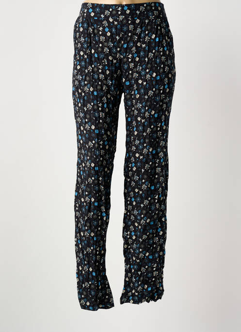 Pantalon droit tissage popeline taille haute noir MERI & ESCA femme