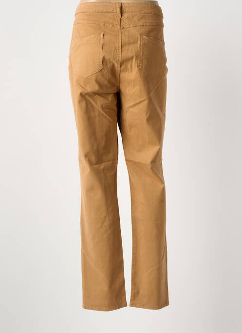 Pantalon slim tissage popeline taille normale beige GUY DUBOUIS femme