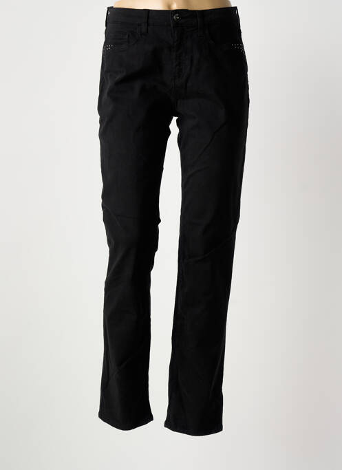 Pantalon slim tissage popeline taille normale noir GUY DUBOUIS femme